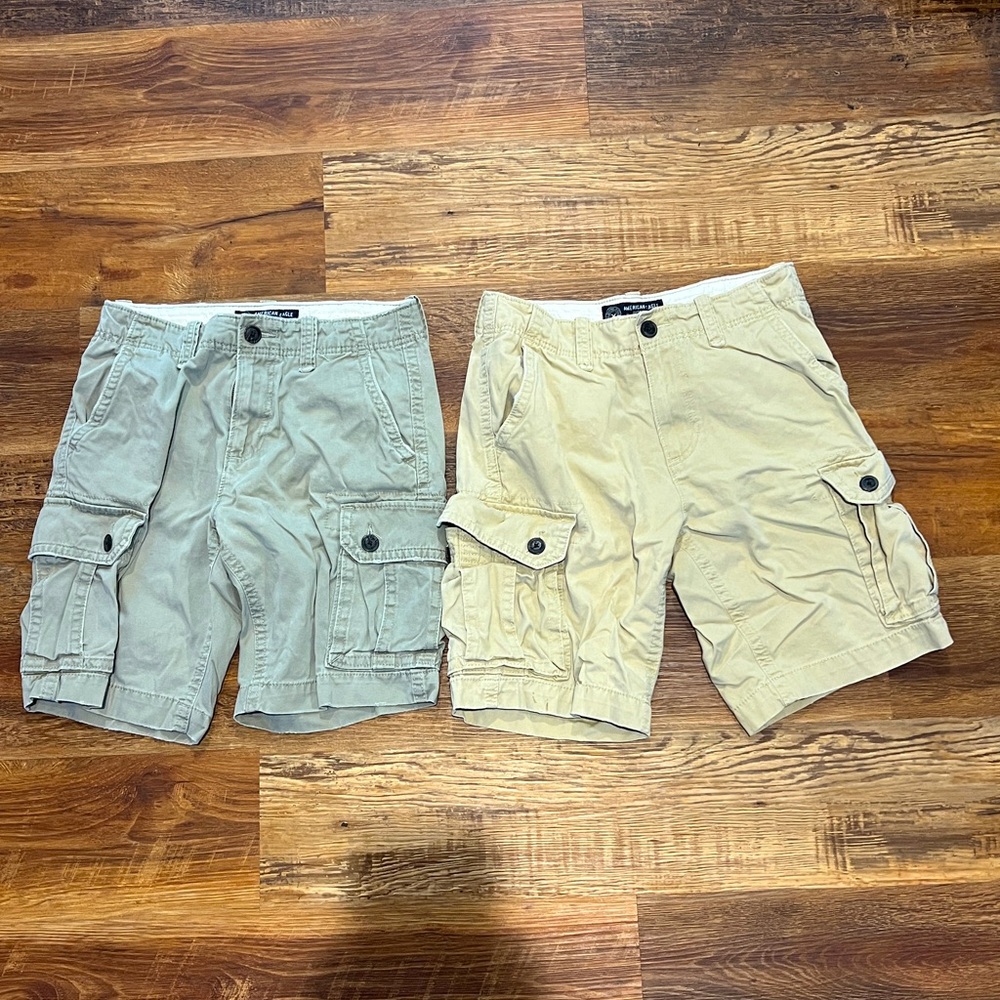 2 pairs of Men’s, American Eagle, khaki, cargo shorts, size 30